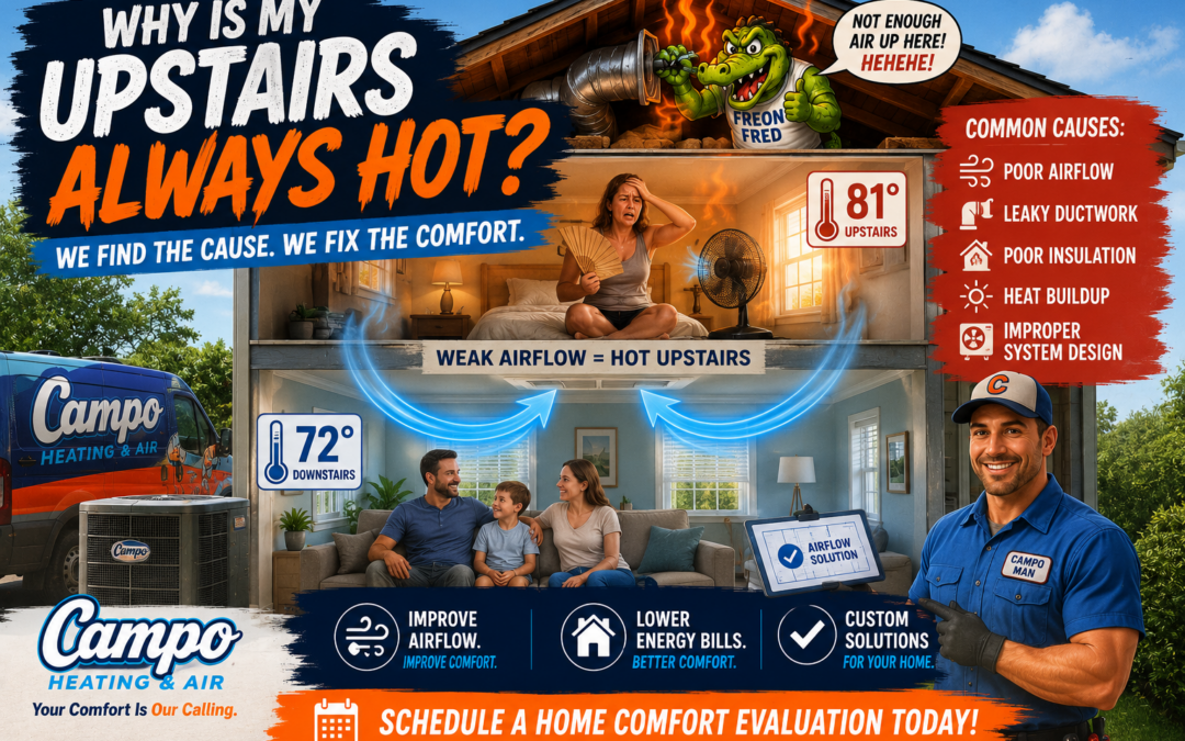 Why Upstairs Rooms Stay Hot | Airflow & Ductwork Solutions Picayune MS