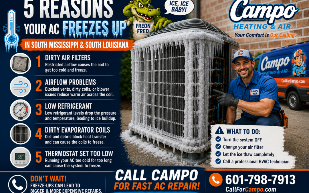 Why AC Systems Freeze Up | AC Repair Picayune MS & Gulf Coast