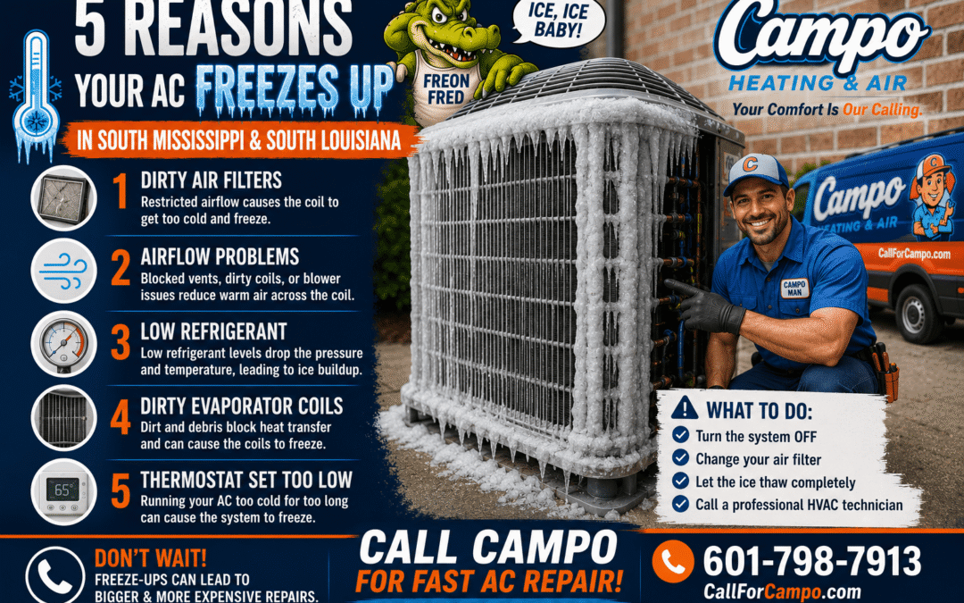 Why AC Systems Freeze Up | AC Repair Picayune MS & Gulf Coast